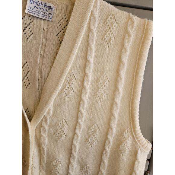 Softwear Vintage Cream Knit Vest - Picture 3 of 7